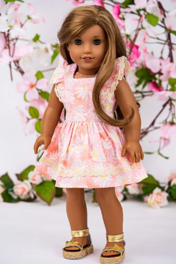 Aster Dress - A Pinafore-inspired dress for your 18-inch Dolls