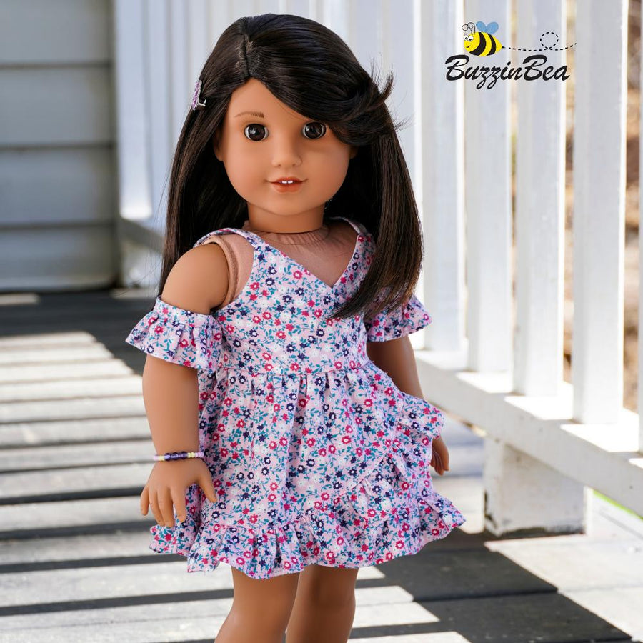 Chrysanthemum dress 18-inch Doll Clothes PDF sewing pattern