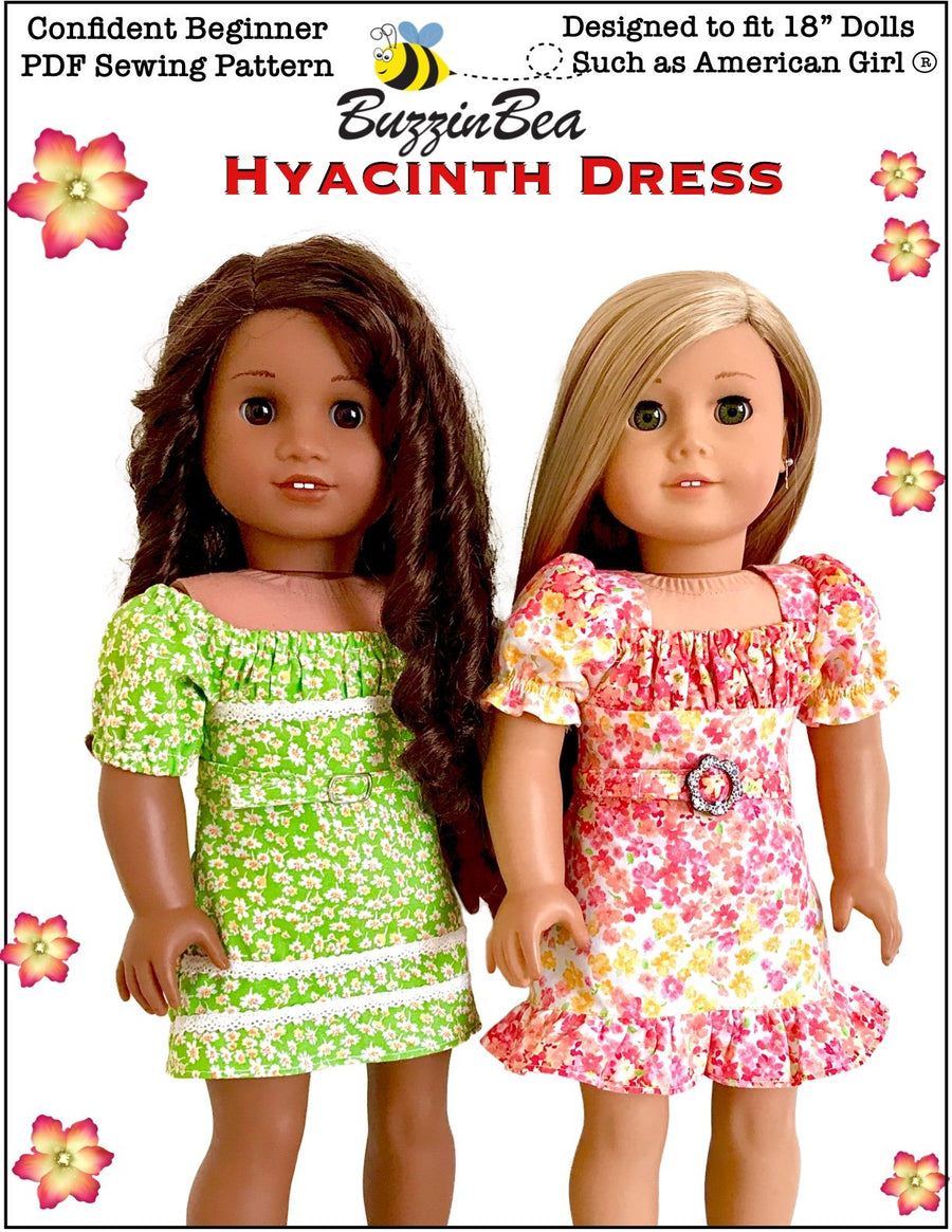 Hyacinth Dress 18-inch Doll Clothes PDF Sewing Pattern