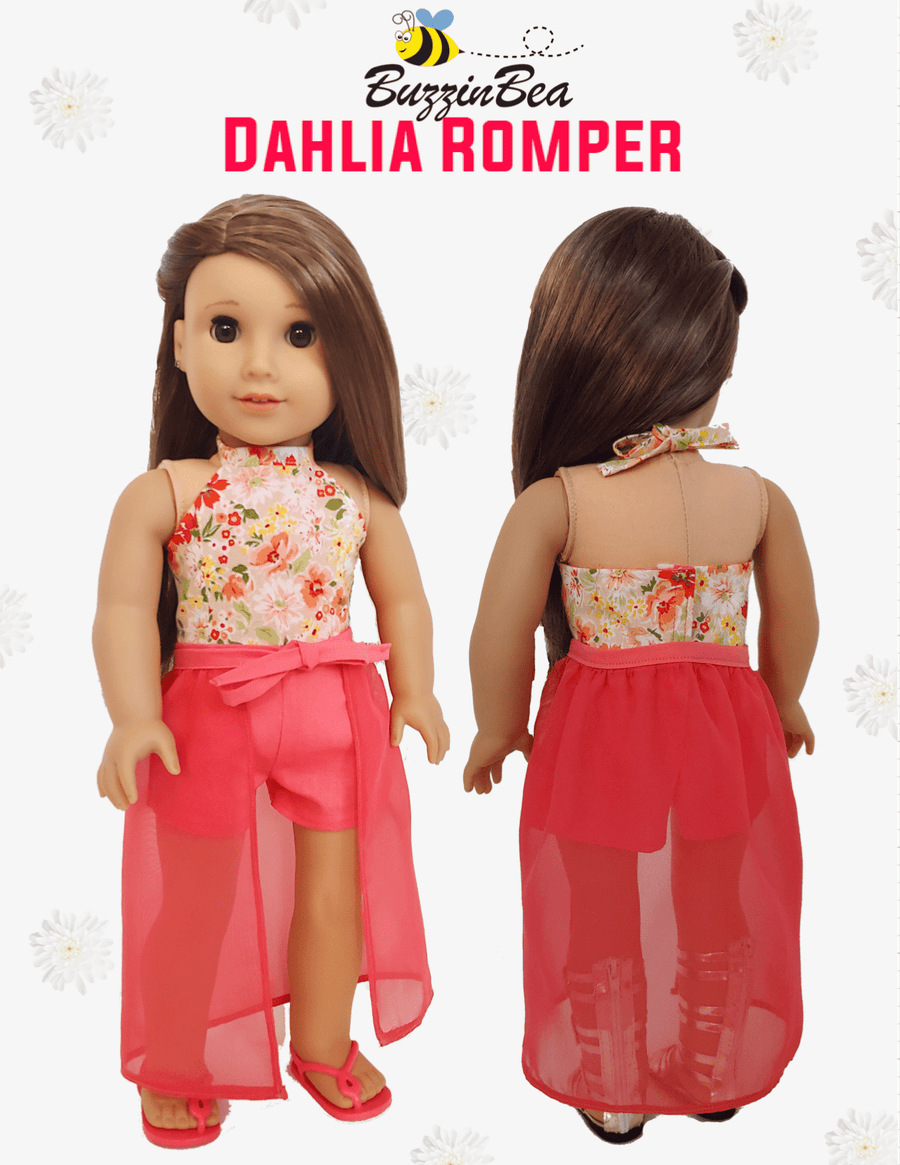 Dahlia Romper 18-inch Doll Clothes PDF Sewing Pattern