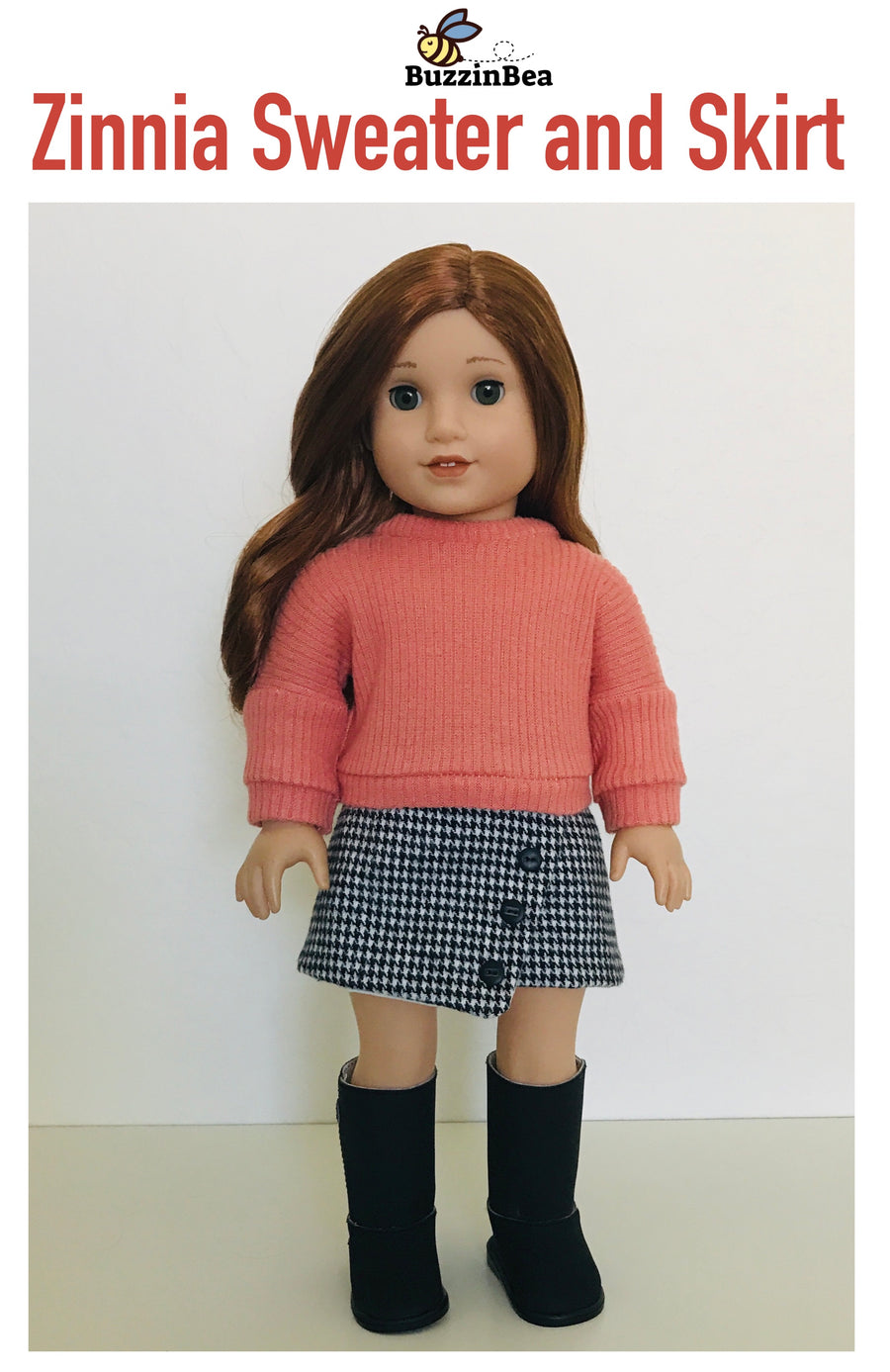 Zinnia Skirt and Sweater for 18-inch Dolls PDF Sewing Pattern