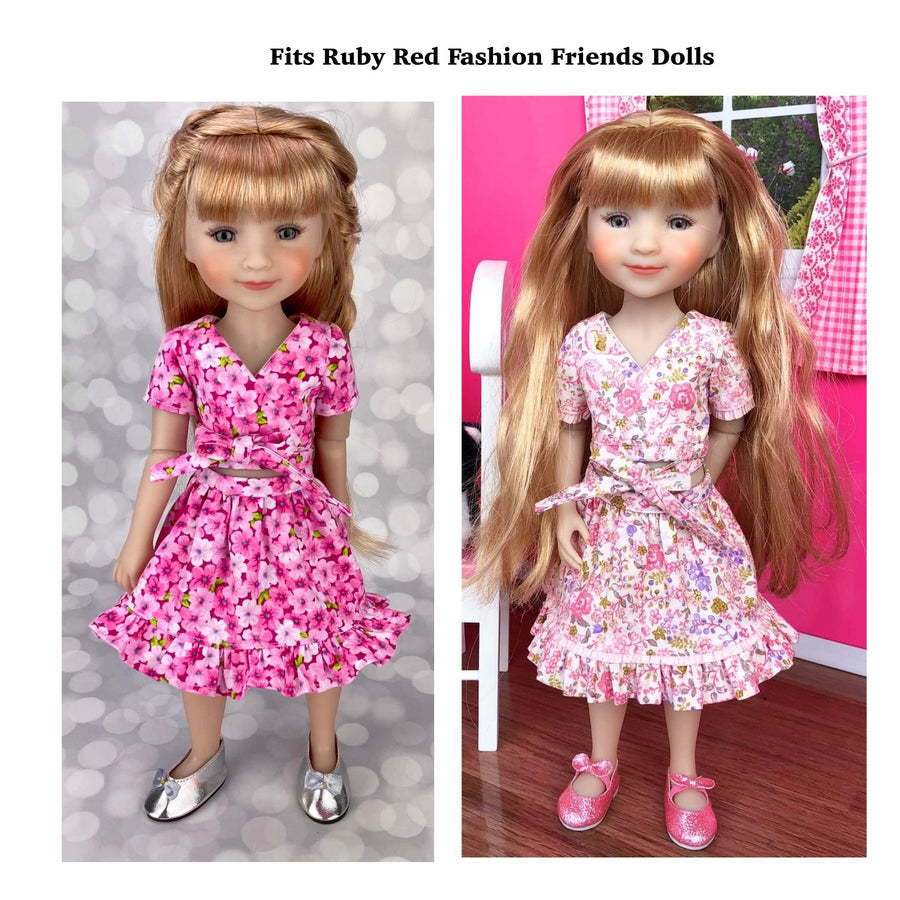 Poppy Skirt and Top for 14-inch doll clothes PDF Sewing Pattern