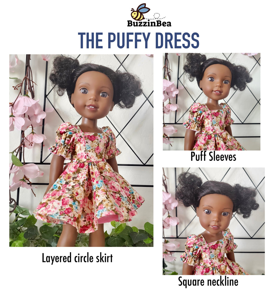 Puffy Dress for 14-inch Dolls Clothes PDF Sewing Pattern